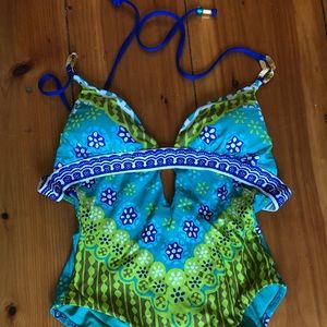 One piece swimsuit Trina Turk patterned size 6